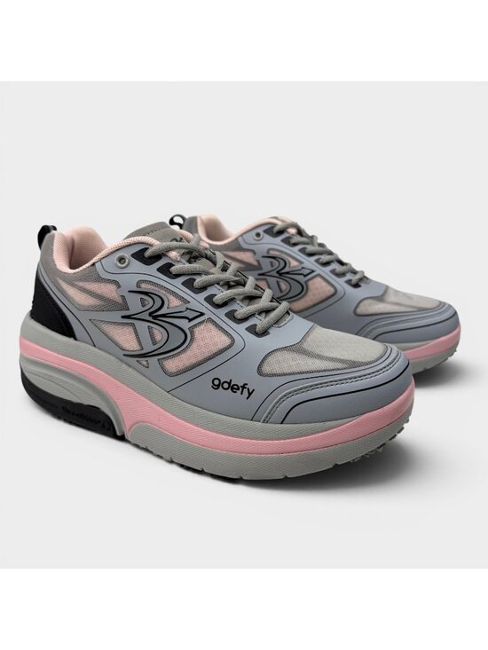 Gravity Defyer Shoes - Gravity Defyer G-Defy ION Womens 9.5 Gray Pink Walking Shoes TB9022FGP Sneaker